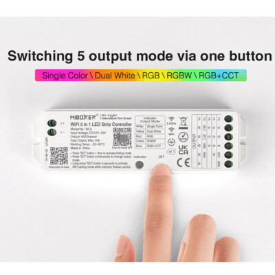 LED Fernbedienung WiFi 5in1 Milight/Miboxer WL5 - Steuerung Für RGB CCT RGBW LEDs, Mit Alexa/Google