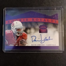 #6/25 David Johnson Purple Rookie Auto 2015 Panini Crown Royale Autograph UNI