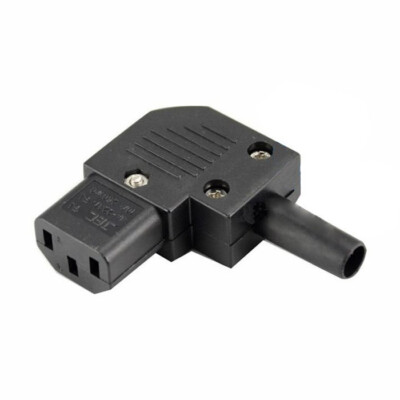 Winkel Kaltgeräte C13 Kupplung Buchse Netzstecker IEC-320 Schwarz