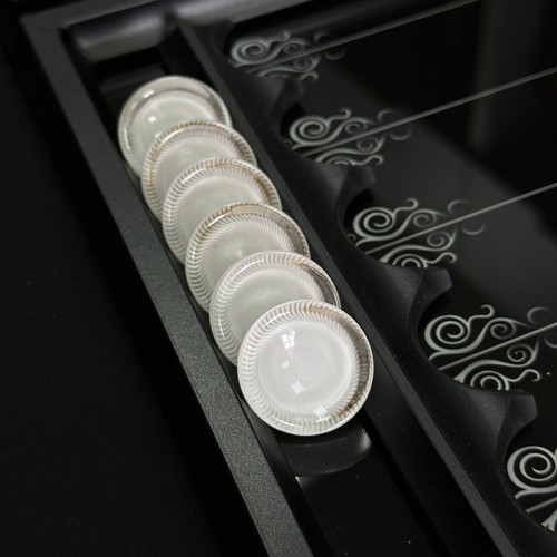 Glass Backgammon Classic Design Full Backgammon Board Chips Dice Nardy Set - Picture 8 of 8