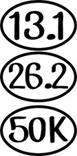 Vinyl Car Decal Sticker Marathon Running Half...