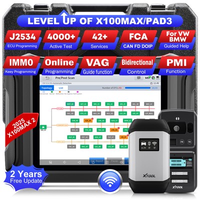 XTOOL X100 MAX2 KFZ OBD2 Diagnosegerät Profi Scanner ALLE SYSTEM ECU Programming