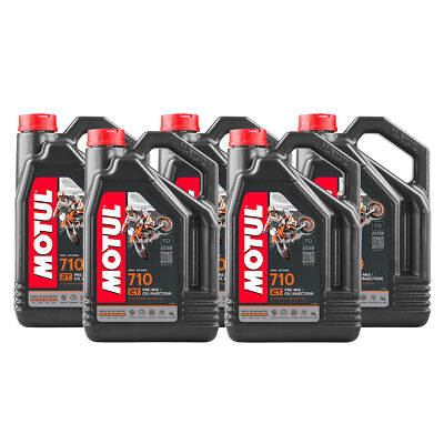 Motul 710 2T 100% synthetic 2-Stroke Ester Core 20L Engine Motor Oil 5 x 4L
