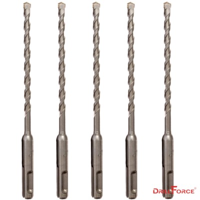 5PCS 3/8'' X8'' Drill Bit Set SDS Plus Rotary Hammer Concrete Masonry Carbide Tip