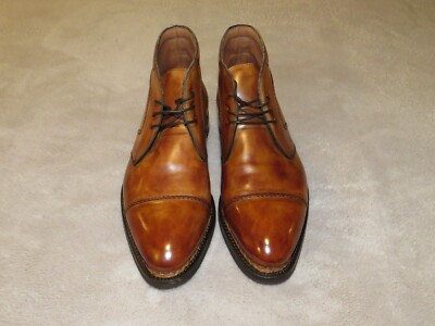 Bontoni Cacciatore Brown Leather Burnished Norvegese Welt Chukka Boot 9.5 NWOB