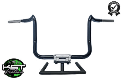 KST Kustoms Gloss Black 16'' Mayhem Bagger Handlebars For 96-23 Harley Batwing
