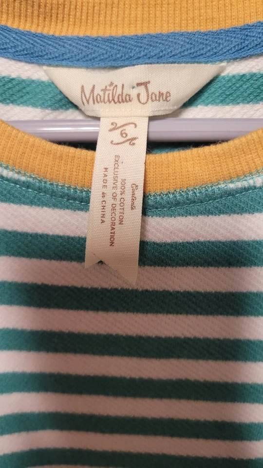 Camisa MATILDA JANE Brillante Sueño Soleado Disposición Verde Rayas Talla 6 Foto 4 de 4