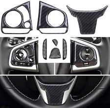 Real Carbon Fiber Steering Wheel Cover Trim For Honda Civic Sedan 2016-2020 Real Carbon Fiber Steering Wheel Cover Trim For Honda Civic Sedan 2016-2020