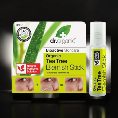 Dr. Organic Tea Tree Blemish Stick 8ml - Anti-Pickel Stift, Akne Behandlung