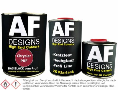 Chrysler PRF Radiant Fire Metallic 1,25L Basislack Klarlack Härter Autolack spri