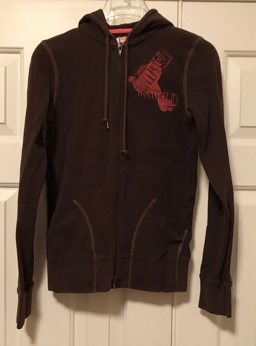 brown zip up hoodie hollister