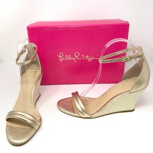 lilly pulitzer gold sandals