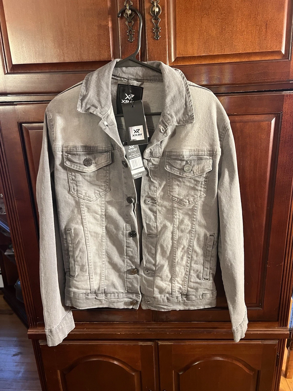 X-Ray, Men’s Button Up Stonewash Gray Denim Jacket Size Small NEW w/tags￼