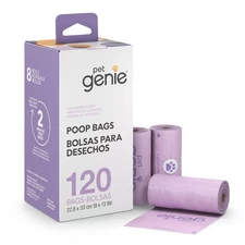 Pet Genie, Dog Poop Bags Rolls Scented, Extra Strong & Leak-Proof for Dogs, L...