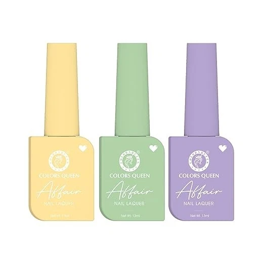 Colors Queen Affair Nail Polish Set of 3 - 11 Old Pearls, 28 Lavender & 44 Coral M