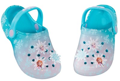Disney Frozen Clogs Sandalen + Charms Badges Kinder Elsa Anna Sliders Strandschuhe