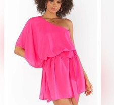 Show Me Your Mumu Hot Pink One Shoulder Dress Size XS Trish
