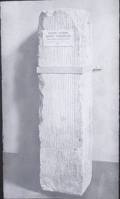 Mason And Dixon Boundary Stone, c1929 Magic Lantern Glass Slide