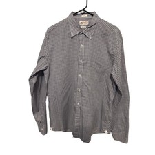 Thomas Mason for J.Crew Slim Fit Plaid Button Down Shirt Mens L 16-16.5 Grey