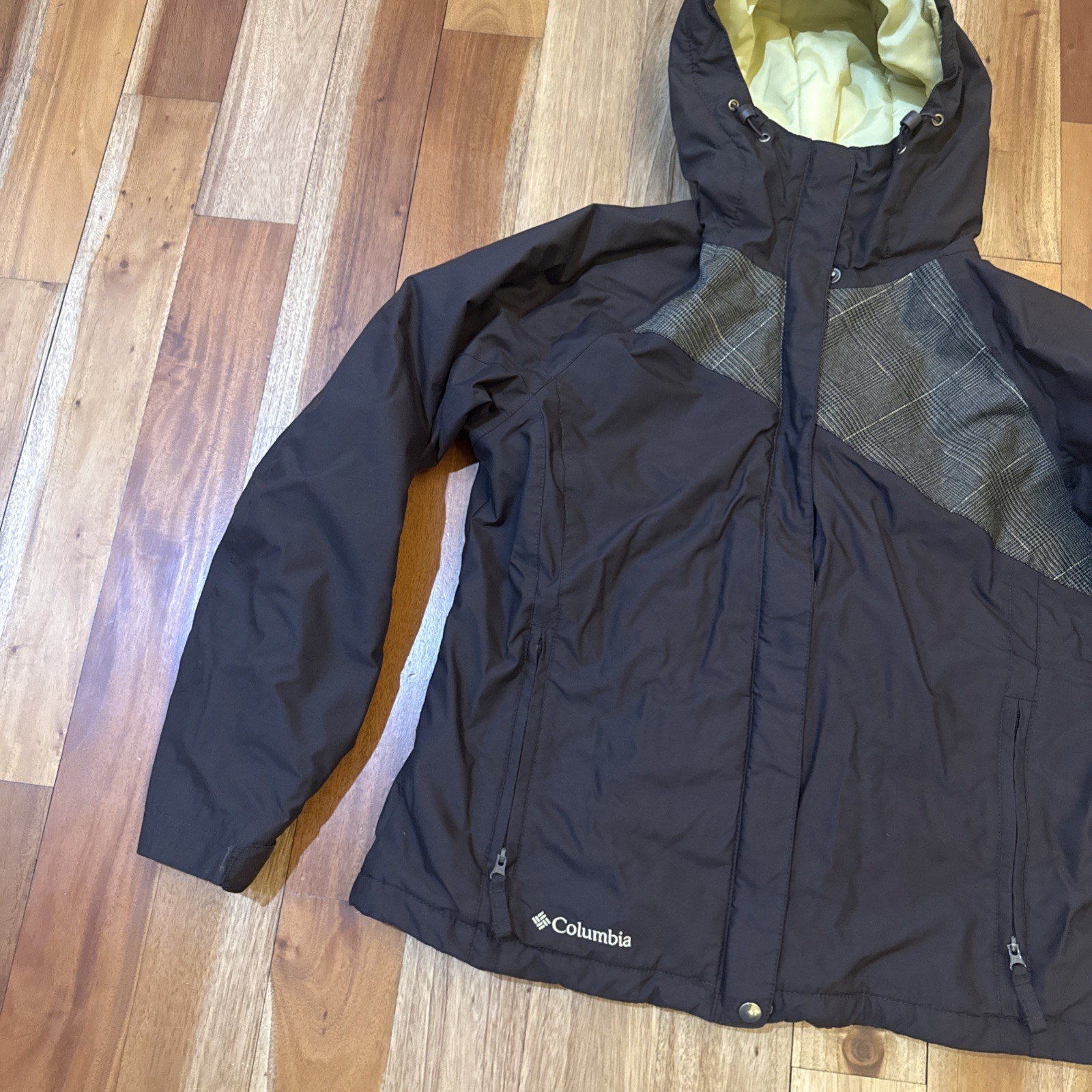 Columbia Convert Snowboarding Jacket Women's Medium Brown Gold OMNI-TECH Parka thumbnail 2