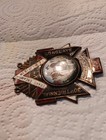 VINTAGE 1907 TEMPLAR BADGE HELD IN SARATOGA NEW YORK W/PAINTED CERAMIC PLAQUE — photo 2