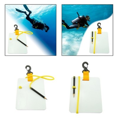 Unterwasser-Schreibtafeln mit drehbarem Clip und Bleistift-Handschriftplatte