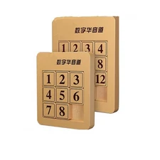 3x3 / 4x4 Magic Cube Number Sliding Klotski Game Cube Puzzle Brain Teaser Toys d