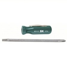 SK Tools 85112 Screwdriver, 2in1 SureGrip Pocket Screwdriver