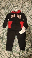 Nike Air Jordan Boys Jumpman Zip Hoodie & Joggers Pants Set size 24M 0241