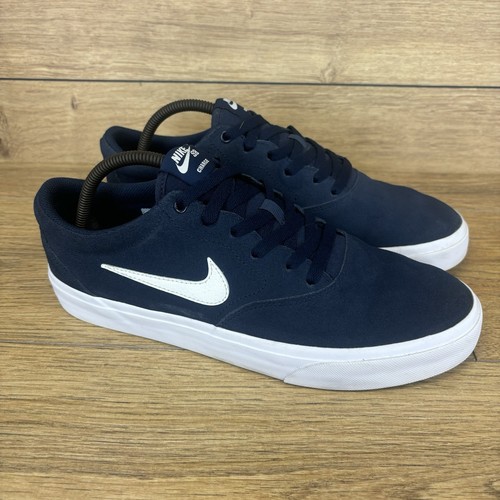 Nike SB Shoes Men’s Size UK 9 Charge Skateboarding Navy Blue Canvas Trainers - Picture 5 of 13