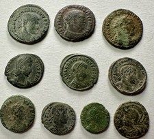 10 Beautiful Ancient Roman Coins!  All Different Types #46