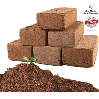 100% Organic Coco Coir Bricks - Space-Saving Soil Substrate for Urban Gardening
