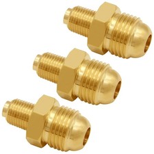 Uenede 3PCS 3/8" Flare x 1/8" NPT Male Propane Orifice x 1/8", Brass