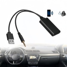 Bluetooth 5.0 Car AUX Adapter USB Receiver Wireless Audio Stereo Music