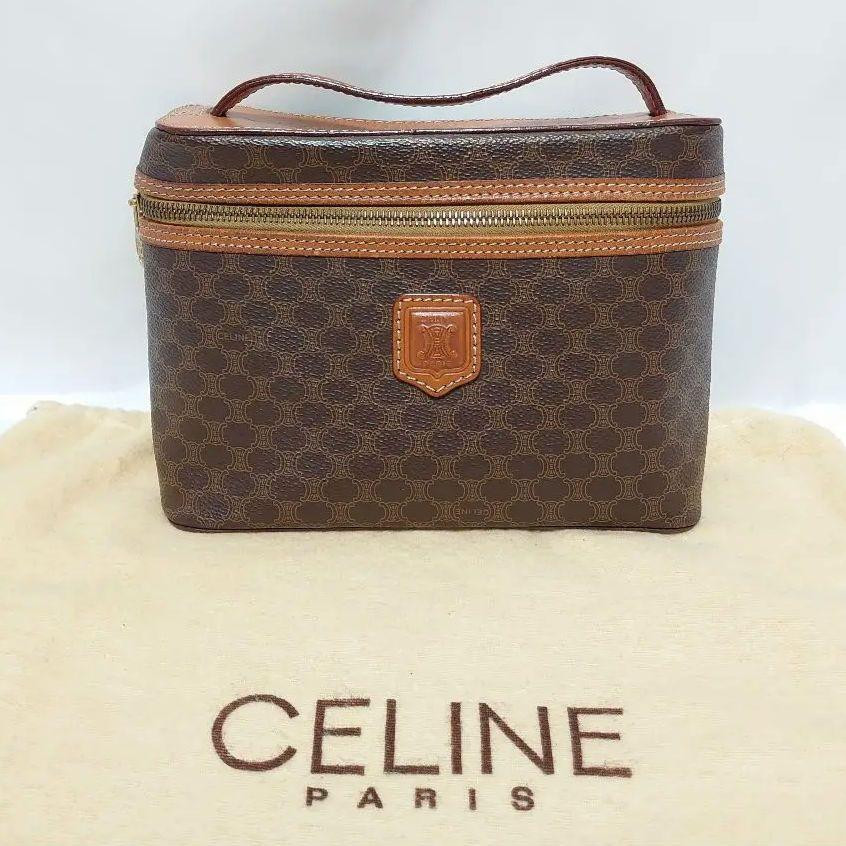 バッグ CELINE Macadam Vanity Pouch Bag tagged Celine Vintage Macadam Pattern Vanity Pouch Bag /Used++ | eBay