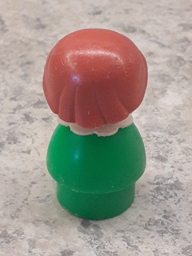 Pecas de pelo castaño cuerpo verde niña Fisher Price Little People vintage - Imagen 3 de 6
