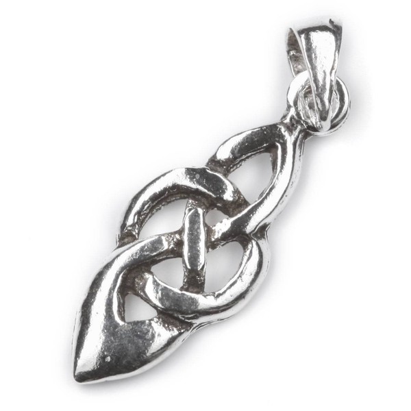 KettenanhäNger Kelten Knoten 925 Silber Oxidiert 2,5Cm Amulett AnhäNger-image