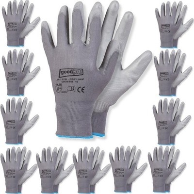 PU-Montagehandschuhe 12-240 Paar  Mechanikerhandschuhe in 3 Farben rutschfest PU