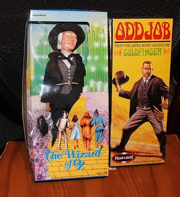 Vintage FIGURES, ODD JOB FROM JAMES BOND GOLDFINGER & THE WIZARD DOLL: BOTH NEW
