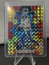 2023 Panini Mosaic - Matthew Stafford #136 Choice Fusion Red & Yellow Mosaic...