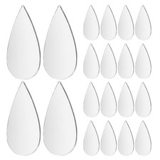 200 Pcs Acrylic Water Drop Wall Sticker Bedroom Decal Mini Mirror Adornments