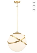 Minka Lavery 5432-853 Batignolles 14"W Mini Pendant - Spring Gold Leaf