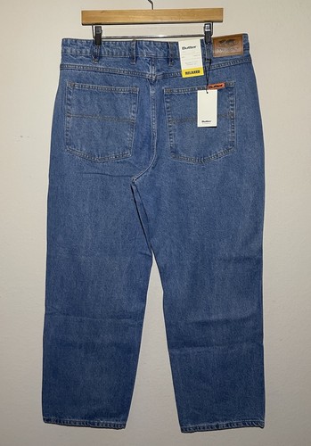 Butter Goods Relaxed Loose Fit Washed Indigo Jeans 36 NWT Streetwear Skate Denim