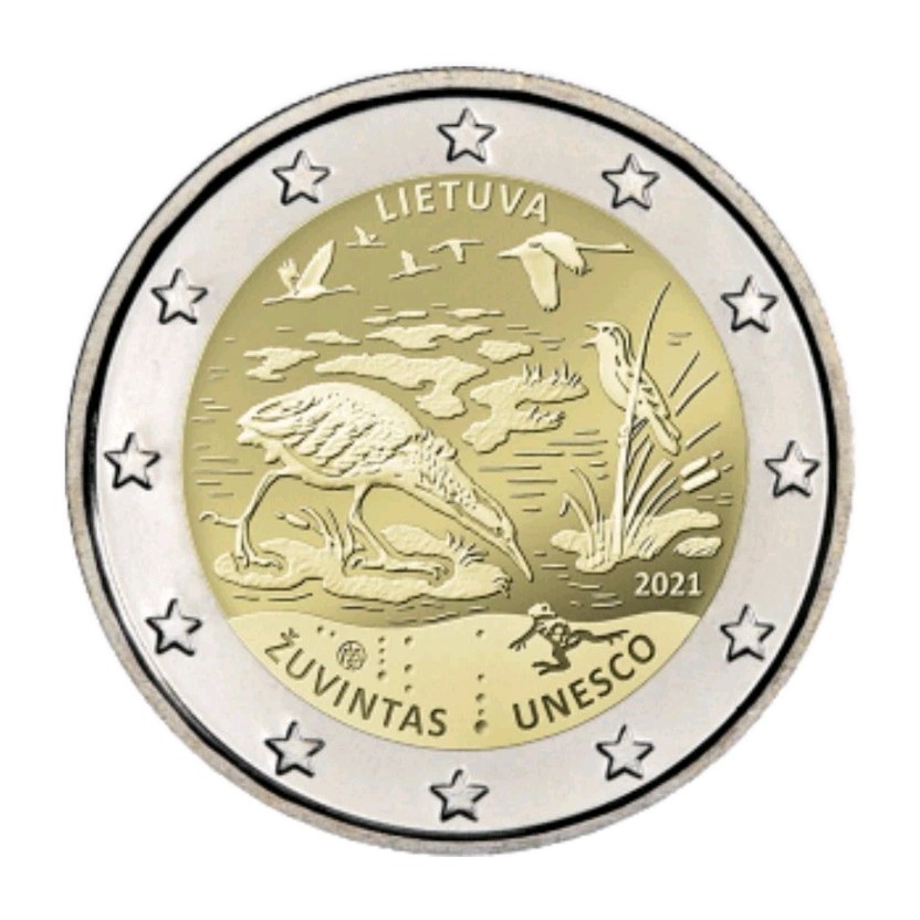 2€ UNC Lituanie 2021 Zuvintas