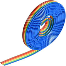 6 Pin IDC Rainbow Flat Ribbon Cable 1.27mm Pitch 3M 9.8ft Flexible Wire