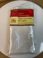 Home Collection Satin Pillowcase 20x30 Standard White New Sealed
