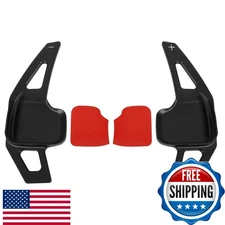 X AUTOHAUX Aluminum Black Steering Wheel Shift Paddle Cover for BMW X1 X2 F48 F2