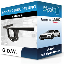 Für Audi Q5 Sportback 11.2020-jetzt G.D.W. Anhängerkupplung starr neu