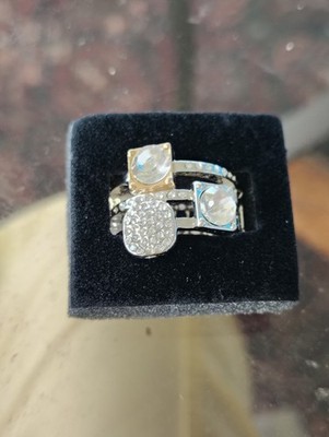 Paparazzi Tailored Two-Tone Multi Ring Silver