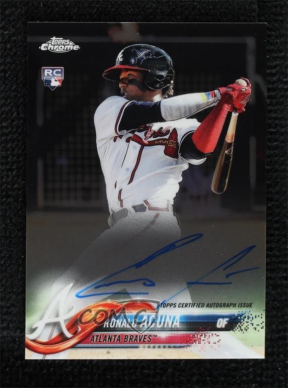 2018 Topps Chrome Rookie Auto Ronald Acuna Jr Ronald Acuna #RA-RA Auto 0r6q